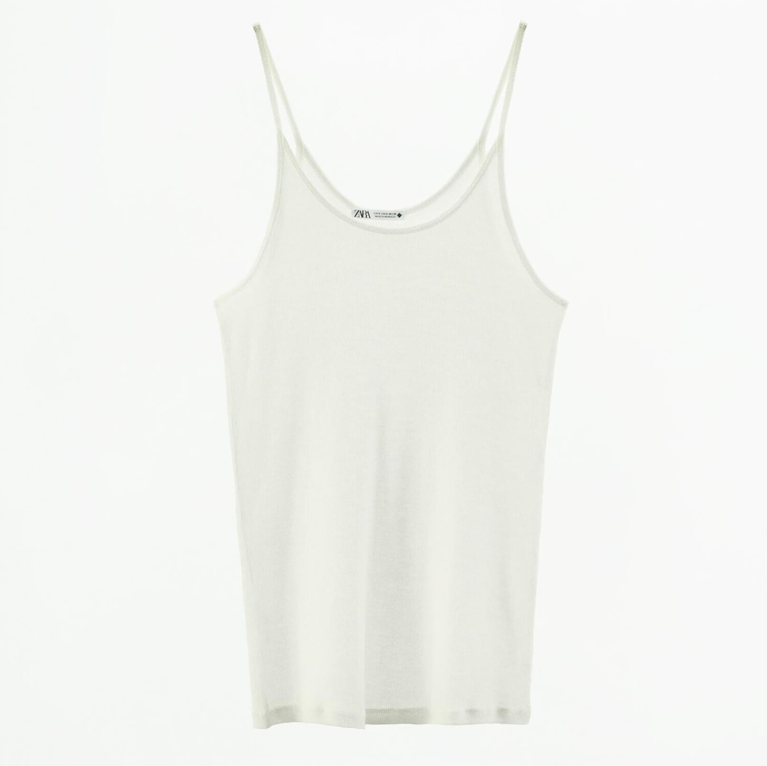 

Топ Zara Ribbed Vest, белый