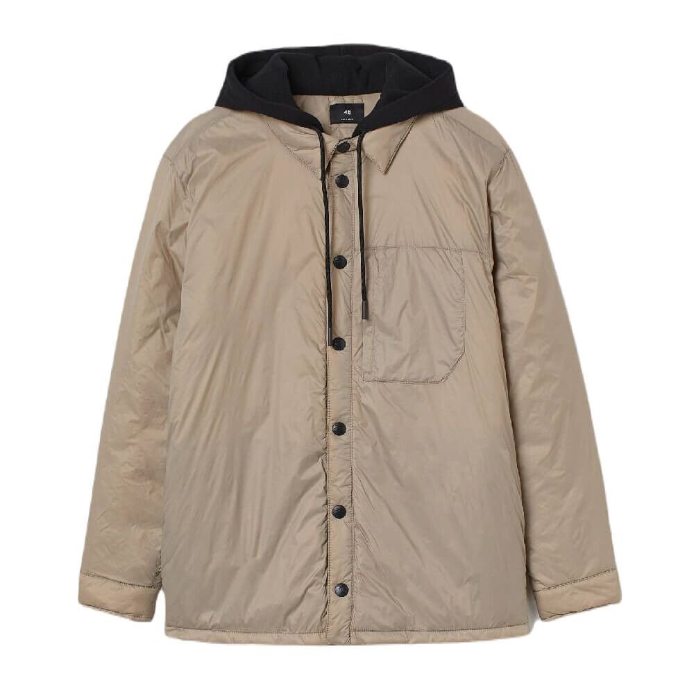 

Куртка-рубашка H&M Regular Fit Padded, коричневый/черный