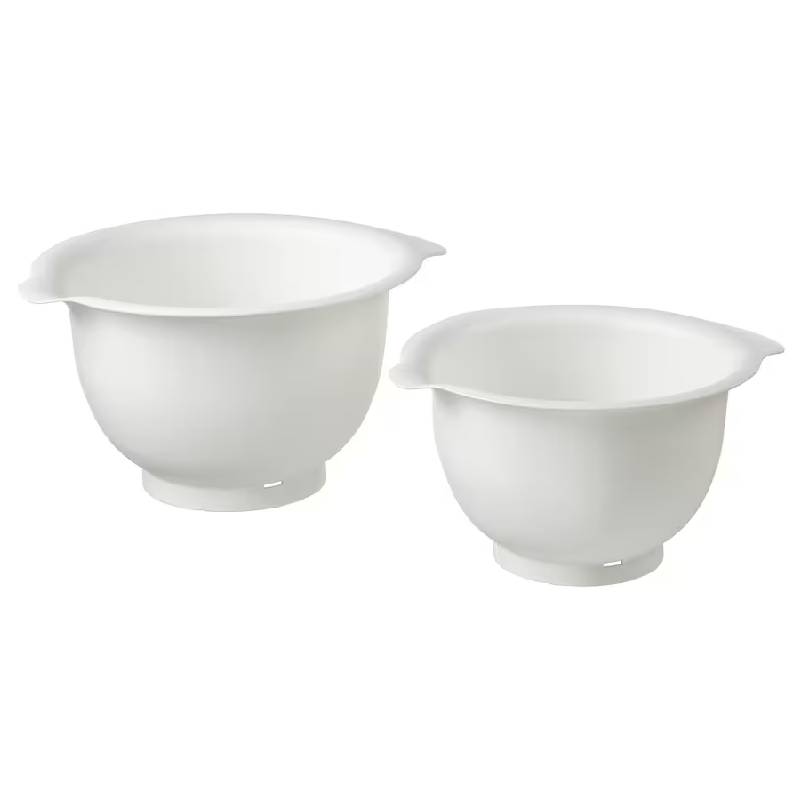 Чаша для взбивания IKEA VISPAD Whisking Bowl 2шт, белый - фото