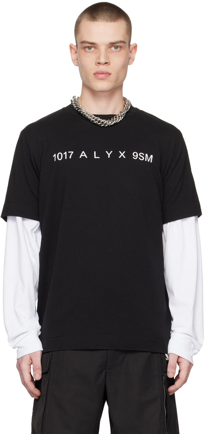 

Черная футболка с принтом 1017 ALYX 9SM, Черный