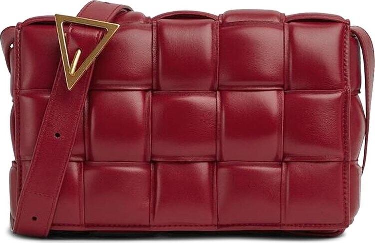 

Сумка Bottega Veneta Padded Cassette Shoulder Bag Dark Red/Gold, красный