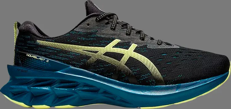

Кроссовки novablast 2 'black glow yellow' Asics, черный