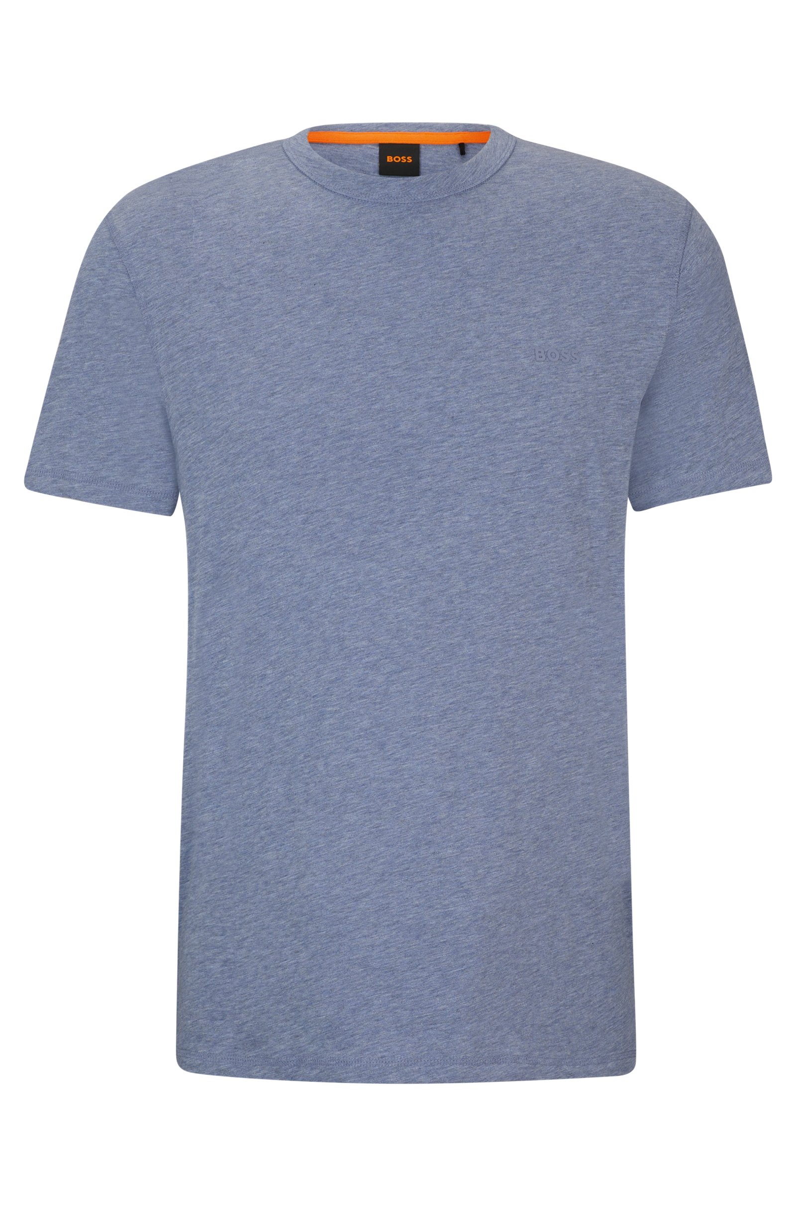 цена Футболка Boss Cotton-jersey With Tonal Logo, голубой