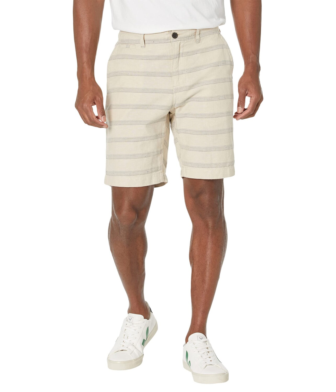 

Шорты Lucky Brand, Linen Space Dye Stripe Flat Front Shorts