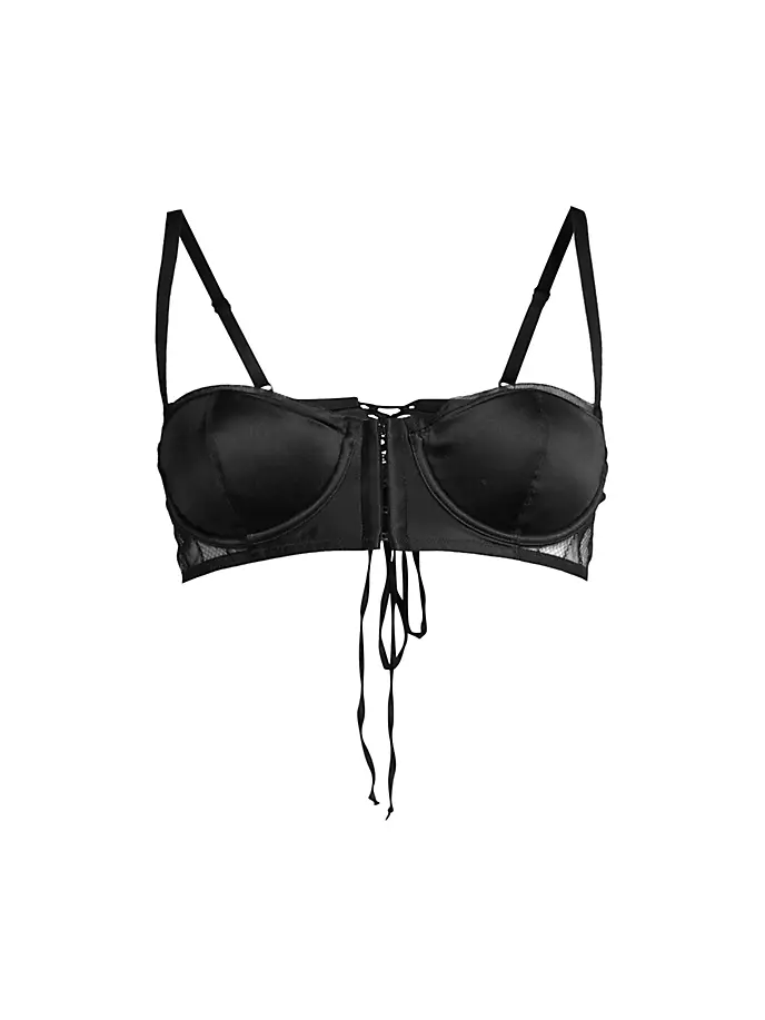 

Корсет из атласа и кружева Muse Kiki De Montparnasse, черный