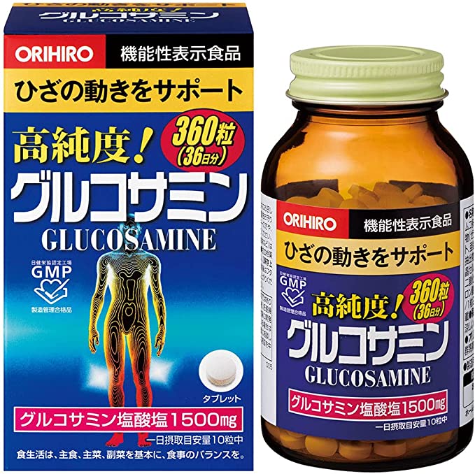 Пищевая добавка Orihiro Glucosamine, 900 таблеток пищевая добавка orihiro high purity glucosamine chondroitin low molecular hyaluronic acid 4 предмета 270х4 таблеток