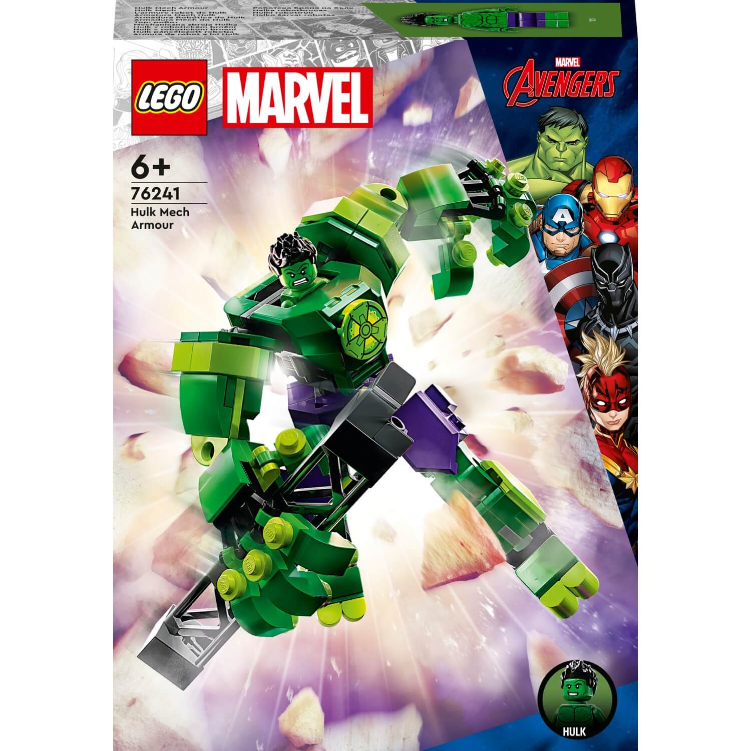 Конструктор Lego 76241 Marvel Халк-робот, 138 деталей конструктор lego marvel avengers 76241 hulk mech armor 138 дет