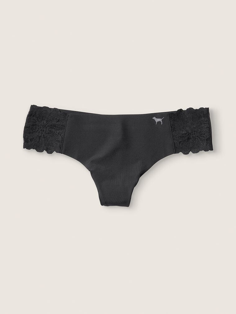 

Трусы Pink No-Show Thong, чёрный