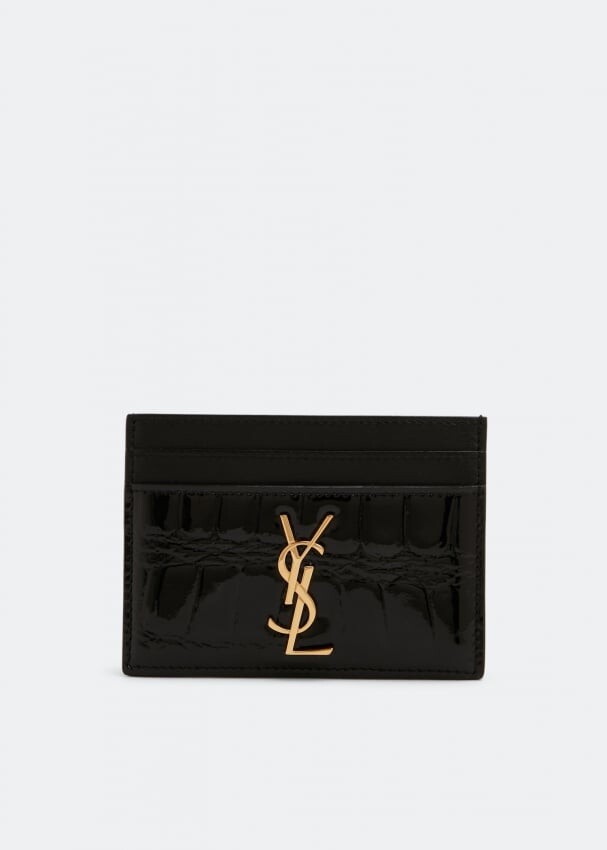 

Картхолдер SAINT LAURENT Monogram card case, черный