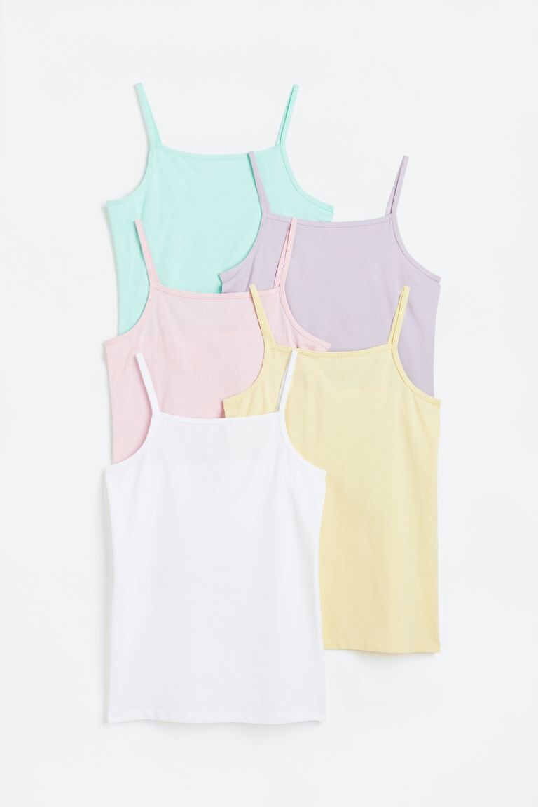 

5 комплектов безрукавок H&M, светло-розовый/светло-желтый/белый