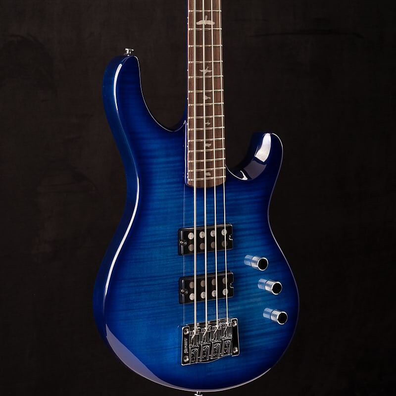 PRS SE Kingfisher Bass Faded Blue Wrap Around Burst 234 kingfisher slithering snakes