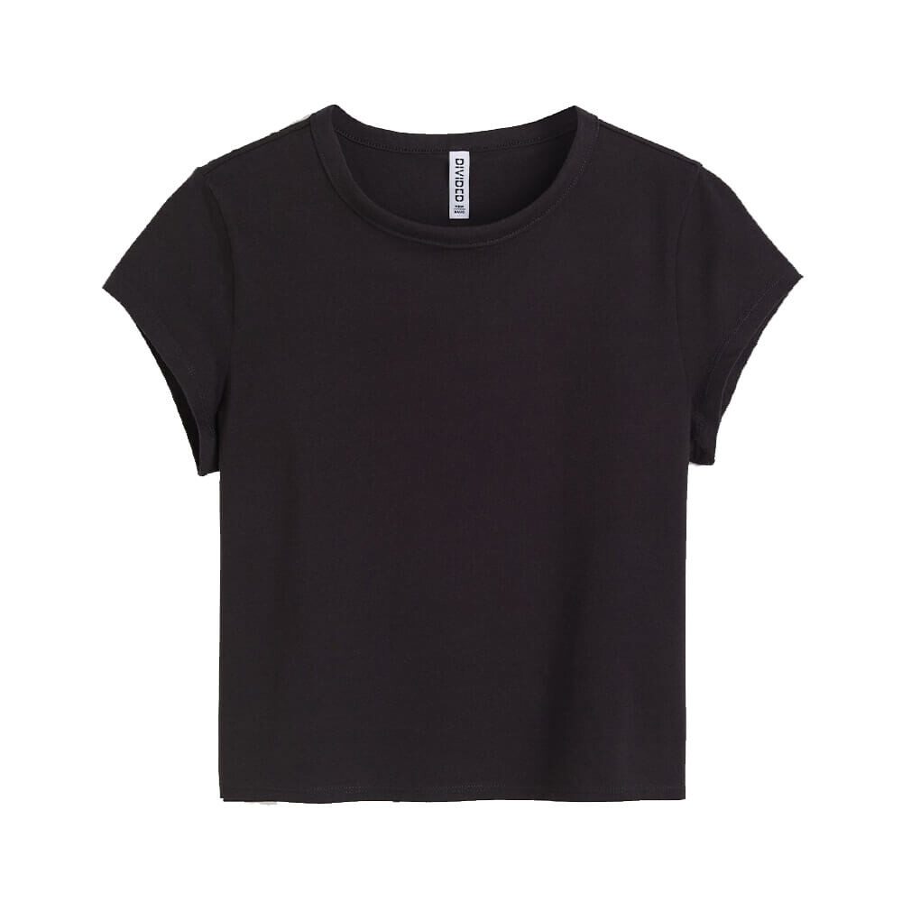 

Футболка H&M Cotton Jersey, чёрный, Черный