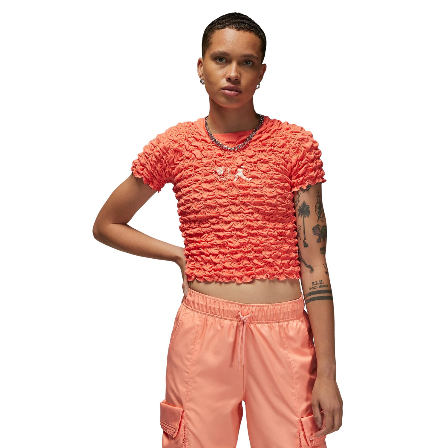 

Футболка Nike Jordan x Bephies Beauty Supply Women's Scrunchie, персиковый, Коричневый