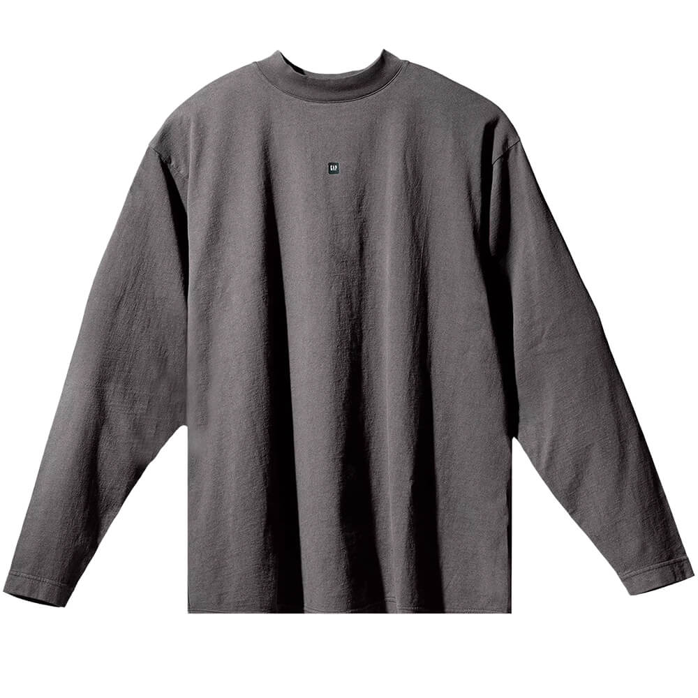 Лонгслив Yeezy Gap Engineered by Balenciaga Logo, темно-серый yeezy размер m серый