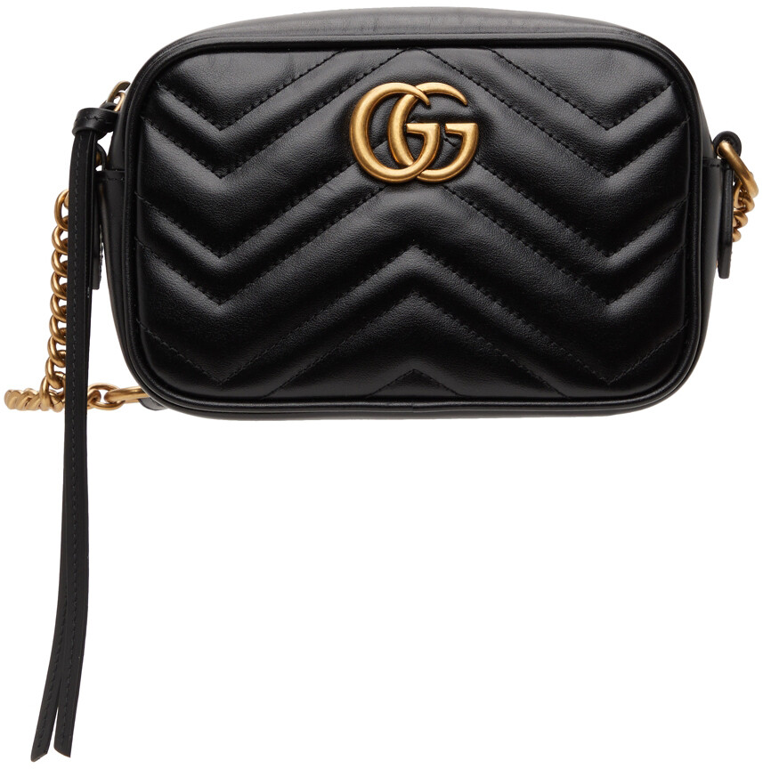 

Черная мини-сумка для фотоаппарата GG Marmont 2.0 Gucci, Черный