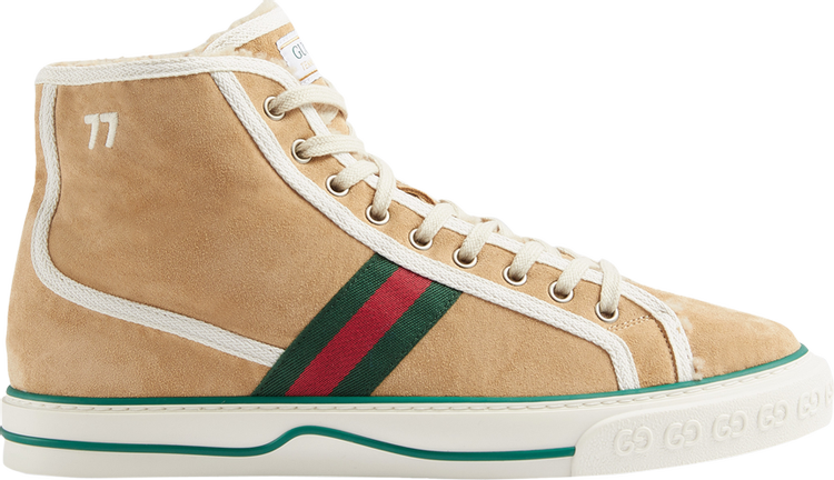 Кроссовки Gucci Tennis 1977 High Beige, бежевый - фото