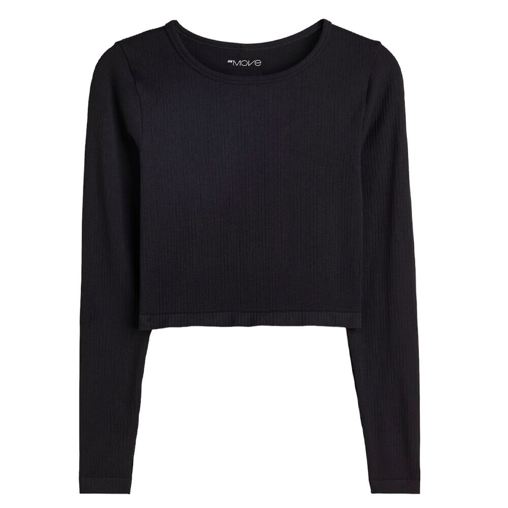 

Топ спортивный H&M DryMove Seamless, черный