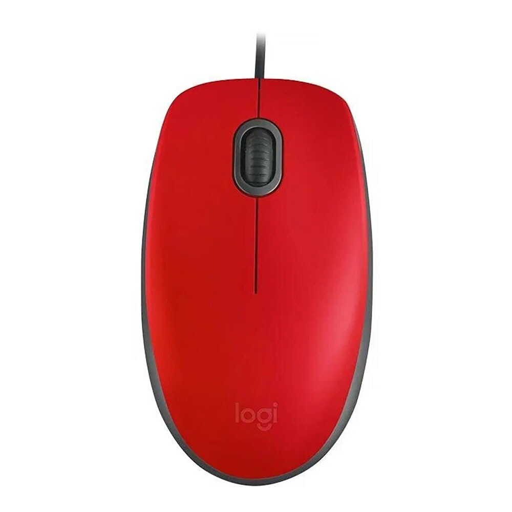 

Проводная мышь Logitech M110 Silent, красный
