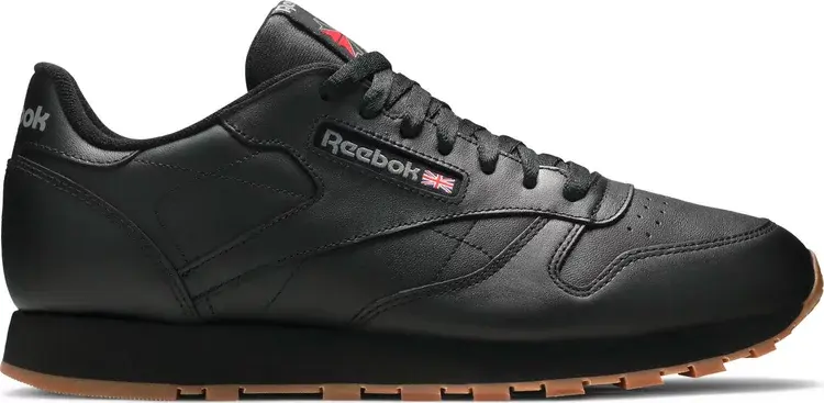 

Кроссовки classic leather 'black gum' Reebok, черный