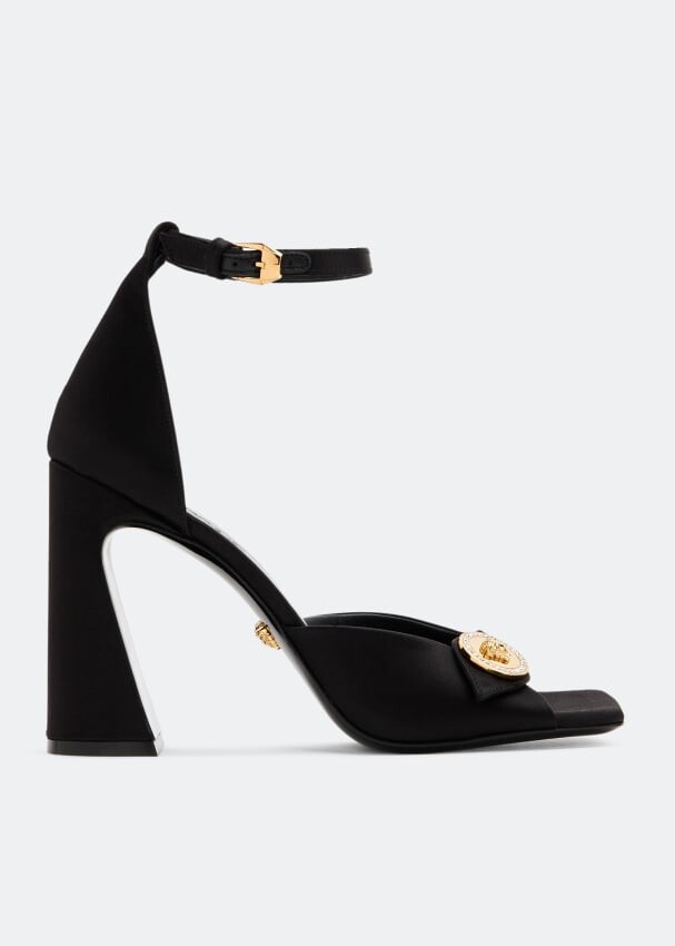 

Сандалии VERSACE Medusa button sandals, черный
