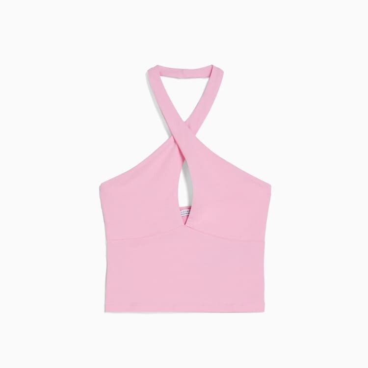

Топ Bershka Crossover Strappy, розовый