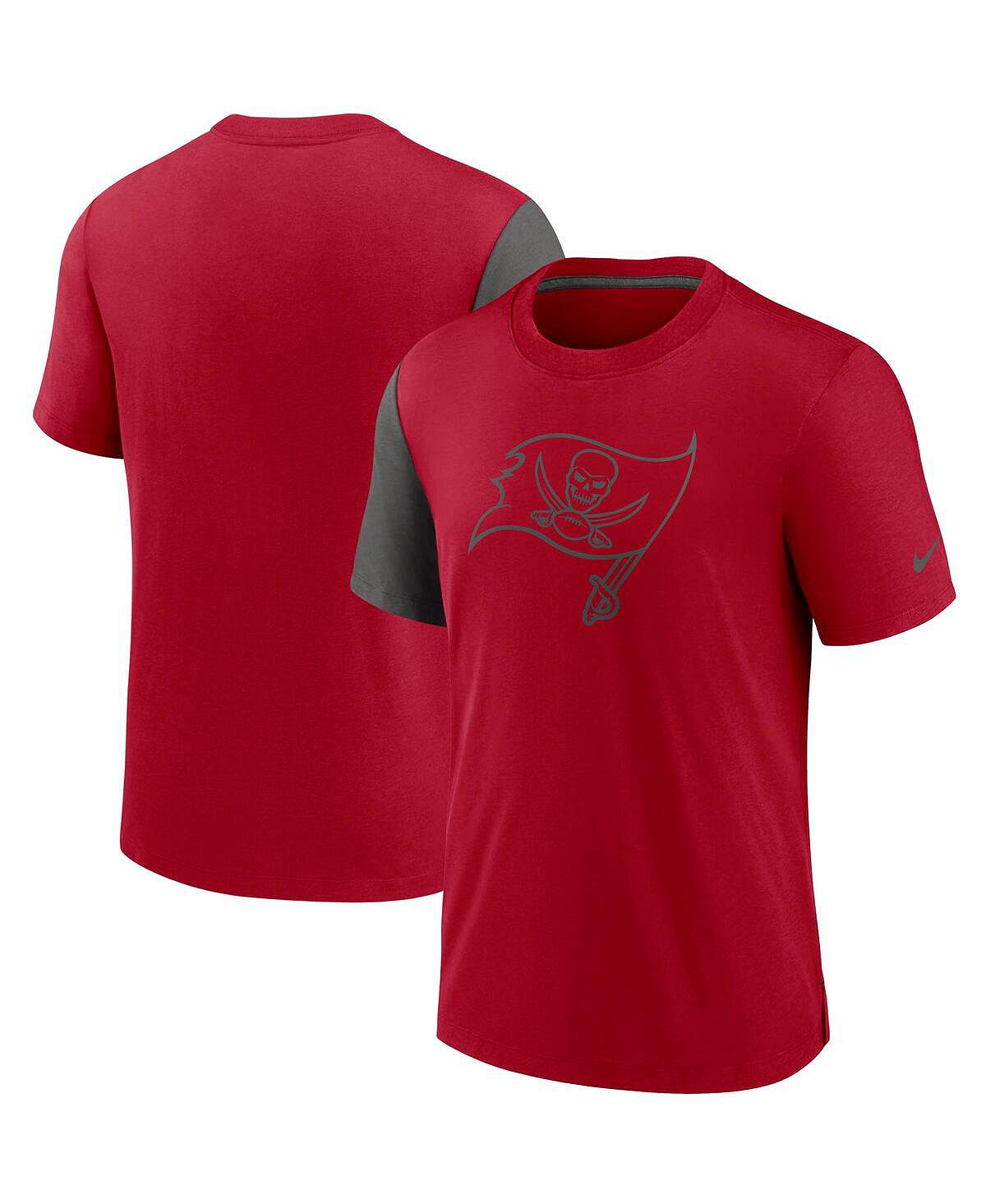 Мужская красная, оловянная футболка tampa bay buccaneers pop performance Nike, мульти