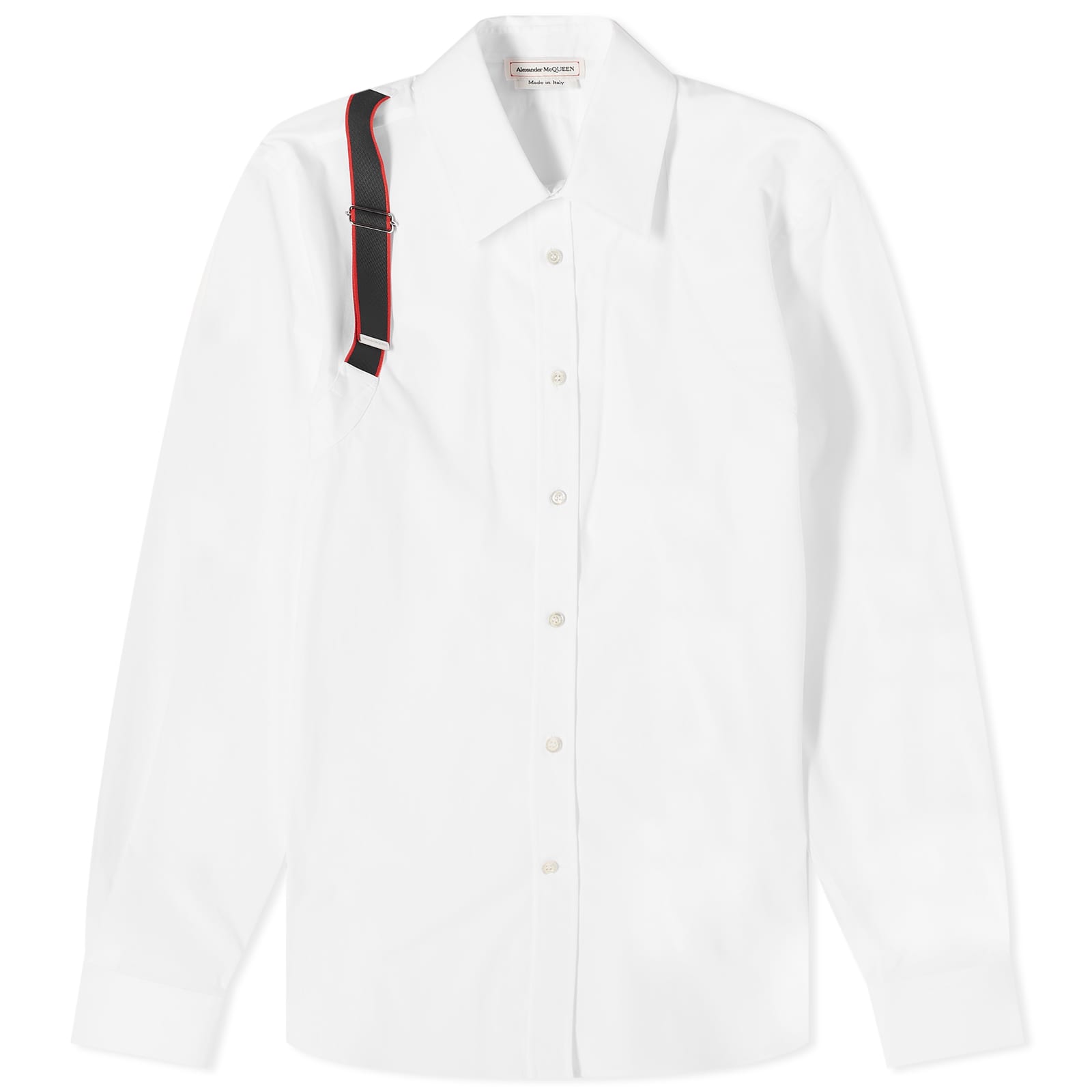 Рубашка Alexander Mcqueen Tape Logo Harness, белый
