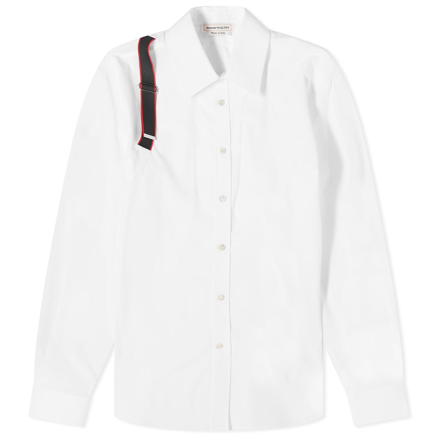 

Рубашка Alexander Mcqueen Tape Logo Harness, белый