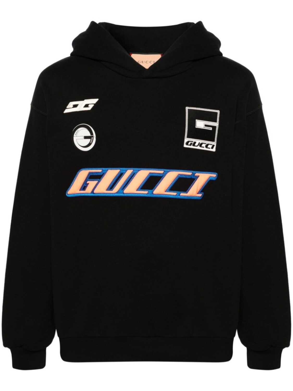 

Gucci худи с вышитым логотипом, черный