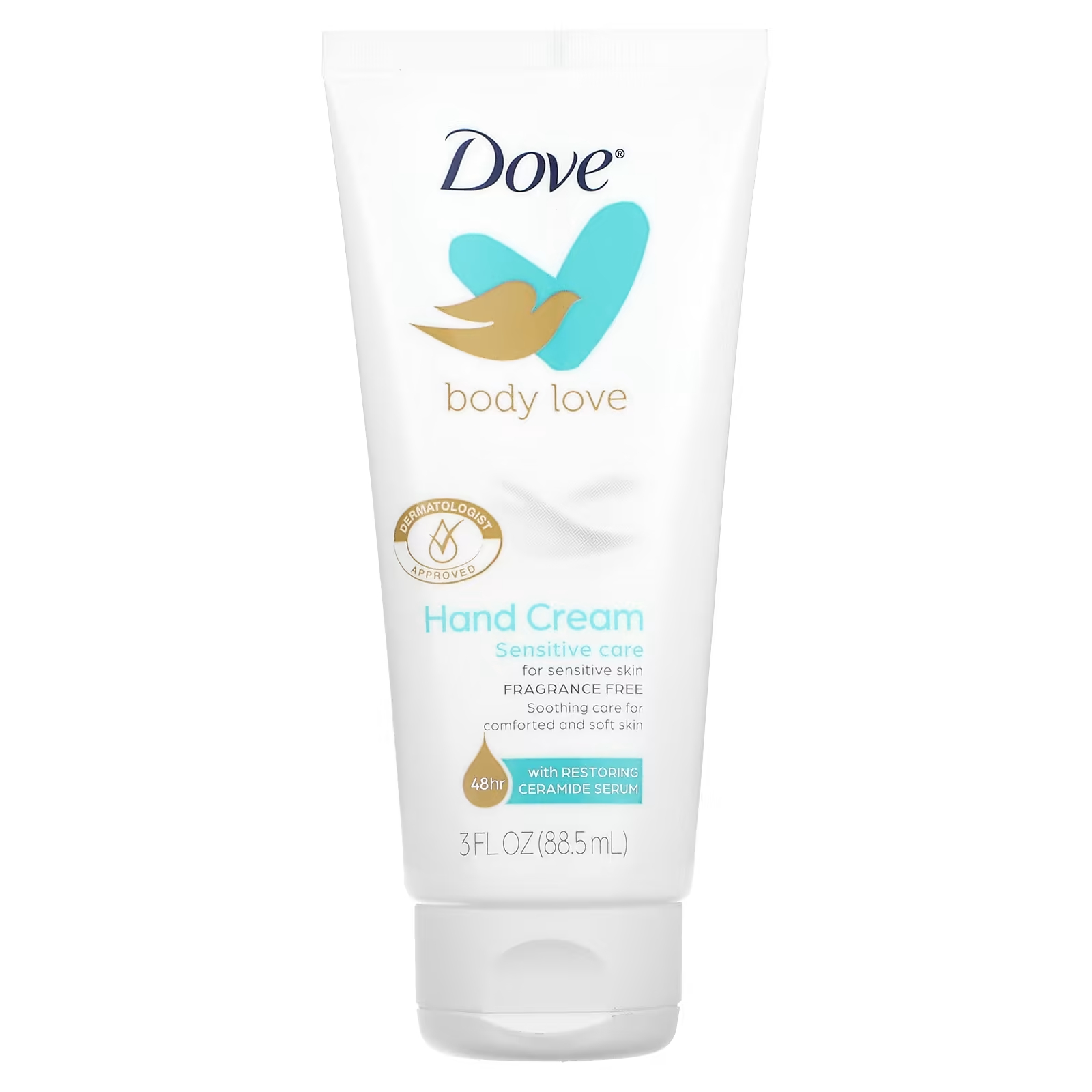 Крем для рук Dove Body Love для чувствительной кожи без запаха, 88.5 мл лосьон dove для чувствительной кожи без запаха 400 мл