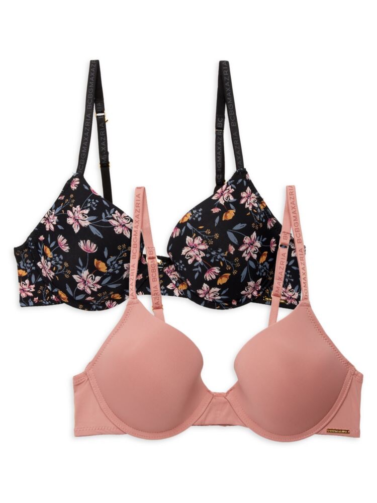 

Комплект из 2 бюстгальтеров-футболок Bcbgmaxazria, цвет Pink Black