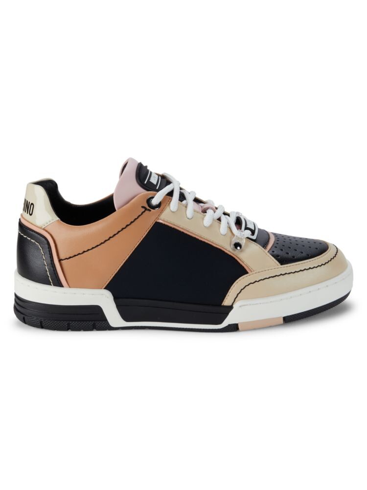 

Кроссовки с цветными блоками и логотипом Streetball Moschino Couture!, цвет Black Camel