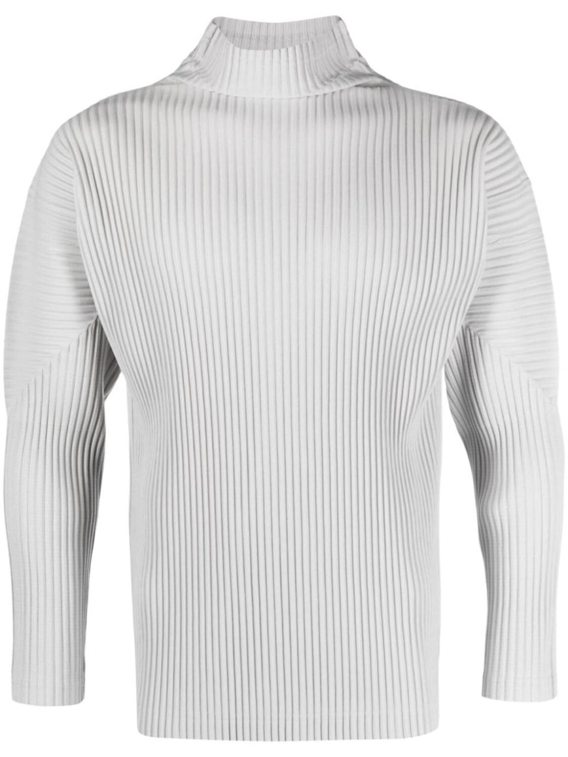 

Homme Plissé Issey Miyake плиссированный джемпер с высоким воротником, серый