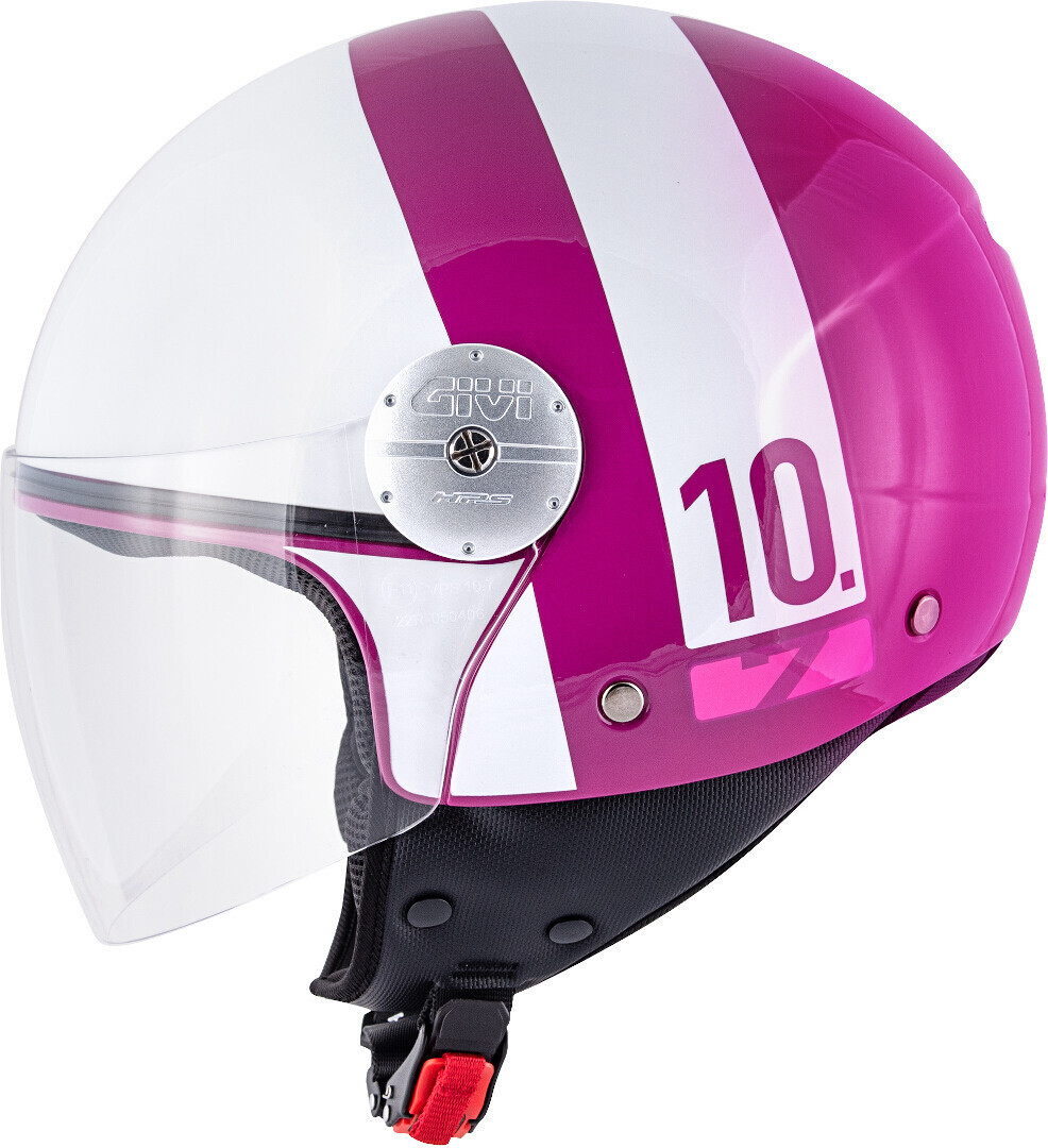 

Шлем женский GIVI 10.7 Mini-J Concept реактивный6 белый/розовый