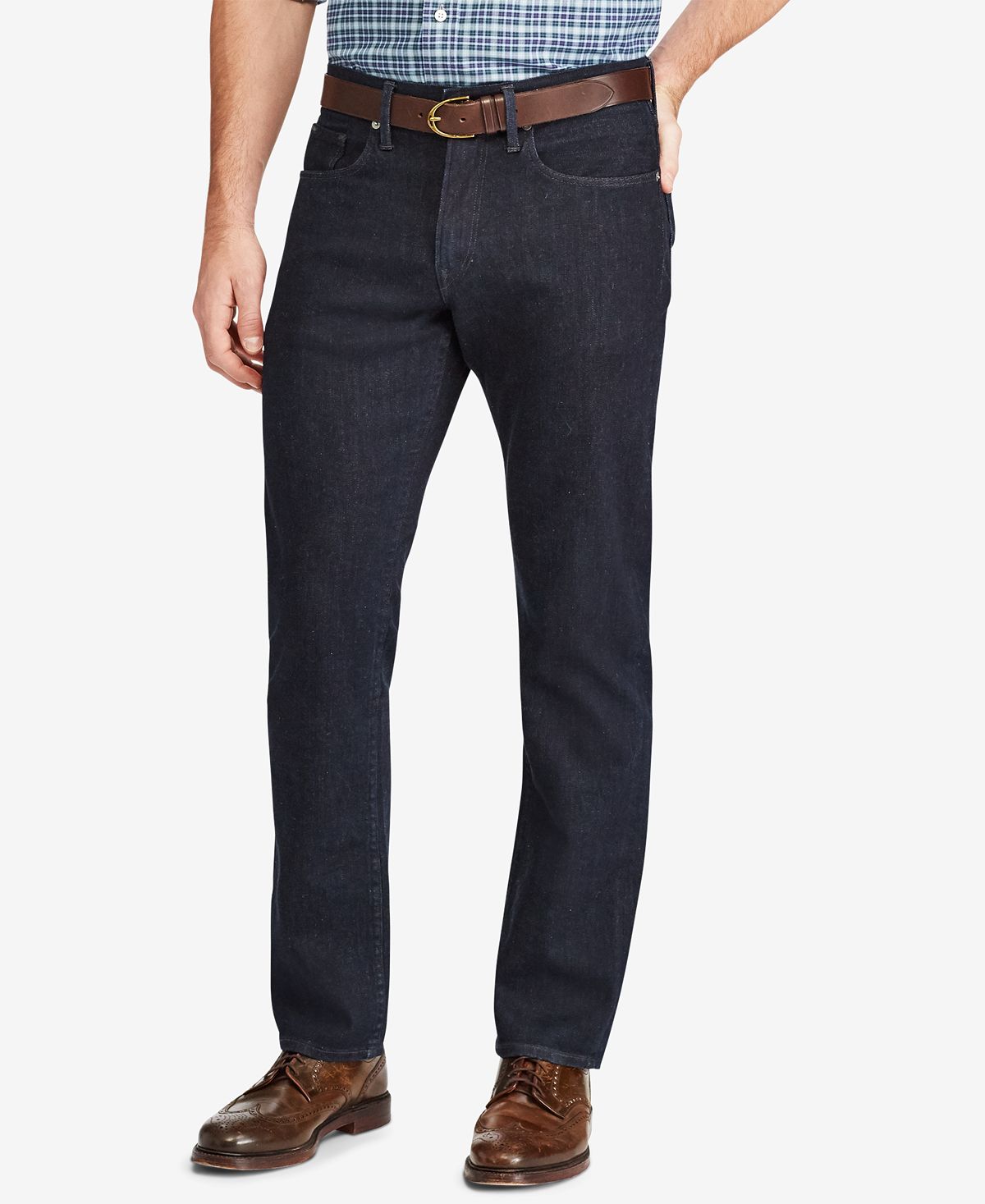 Мужские прямые эластичные джинсы big & tall prospect Polo Ralph Lauren, синий