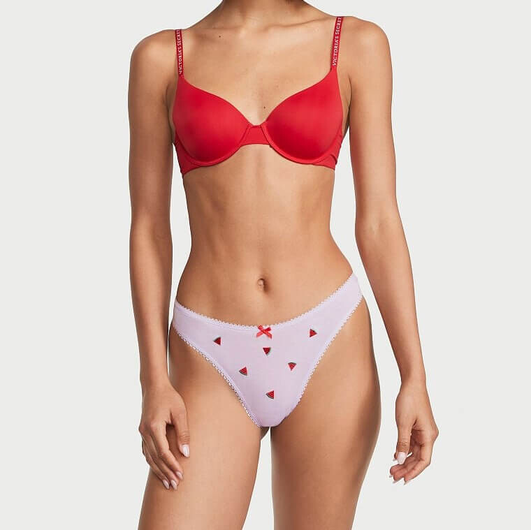 

Трусики-стринги Victoria's Secret Stretch Cotton, фиолетовый