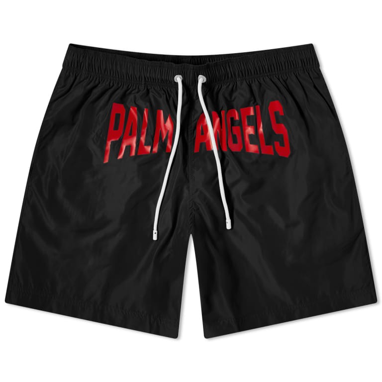 Плавки Palm Angels Pa City Swim, черный/красный цена и фото