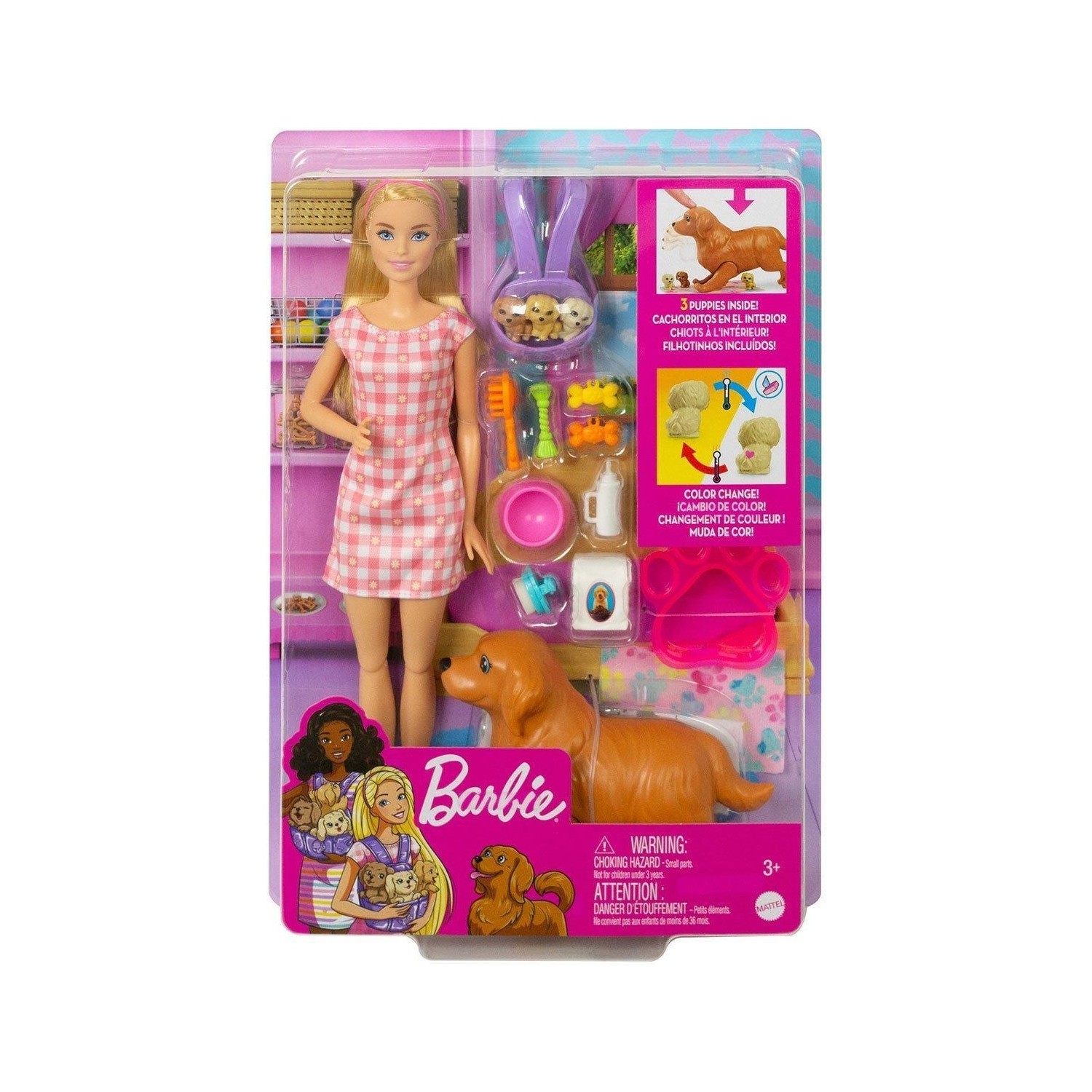 Игровой набор Barbie and Newborn Dogs HCK75 щенки