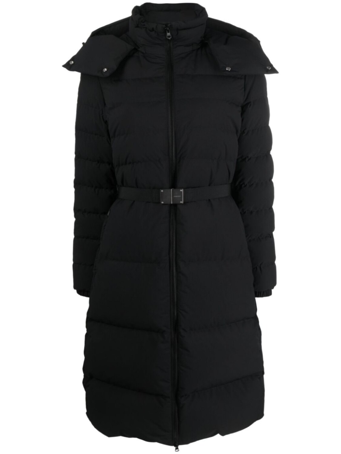

Burberry пуховик Burniston с поясом, черный