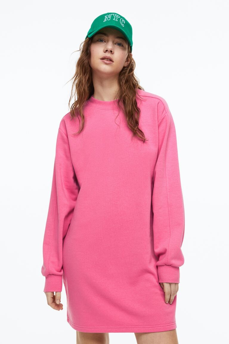 

Платье-толстовка H&M, розовый