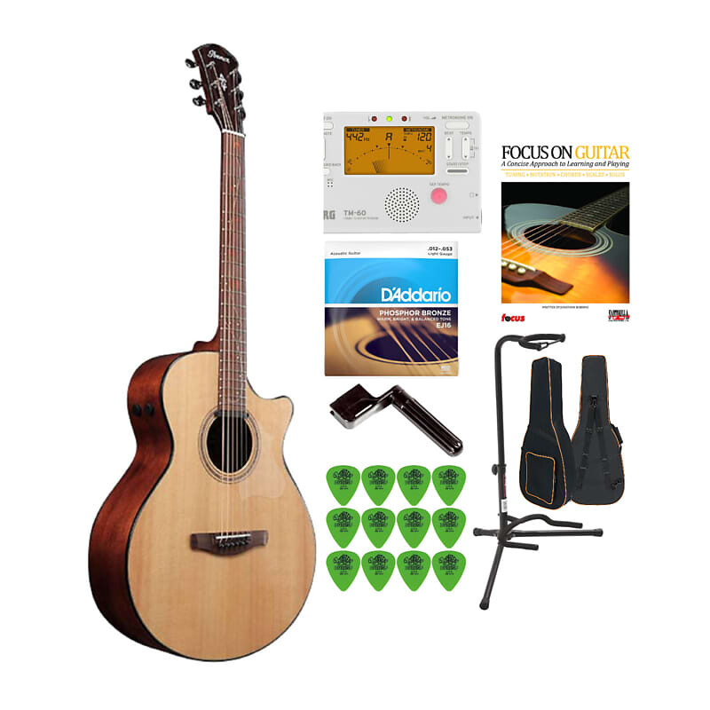 

Электроакустическая гитара Ibanez AE275BTLGS с сумкой, подставкой и комплектом аксессуаров Ibanez AE275BTLGS Acoustic-Electric Guitar with Bag, Stand and Accessory Bundle