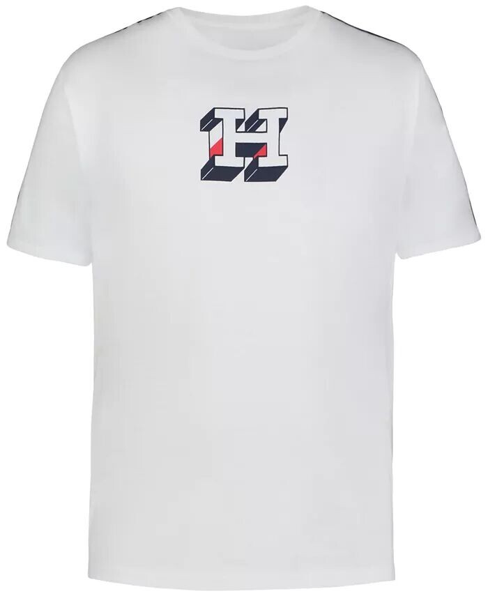 

Хлопковая футболка с короткими рукавами Big Boys H-Block Tommy Hilfiger, белый