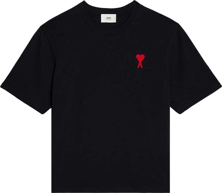 

Футболка Ami Tonal De Coeur T-Shirt 'Black/Red', черный
