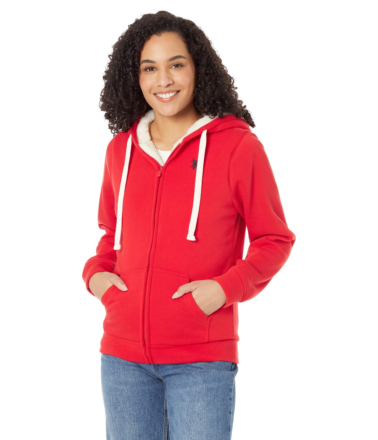 

Флисовый худи U.S. POLO ASSN., Basic Fleece Jacket, Красный