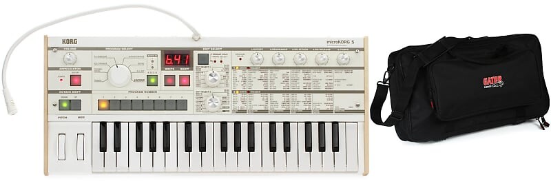 

Korg microKORG S Синтезатор и вокодер со встроенными динамиками в комплекте с Gator GK-2110 Micro Keyboard Gig Bag Gator + Korg GK-2110=1 MICROKORGS=1