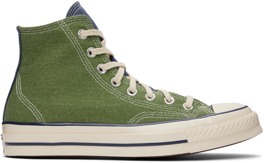 

Зеленые высокие кроссовки Chuck 70 Converse