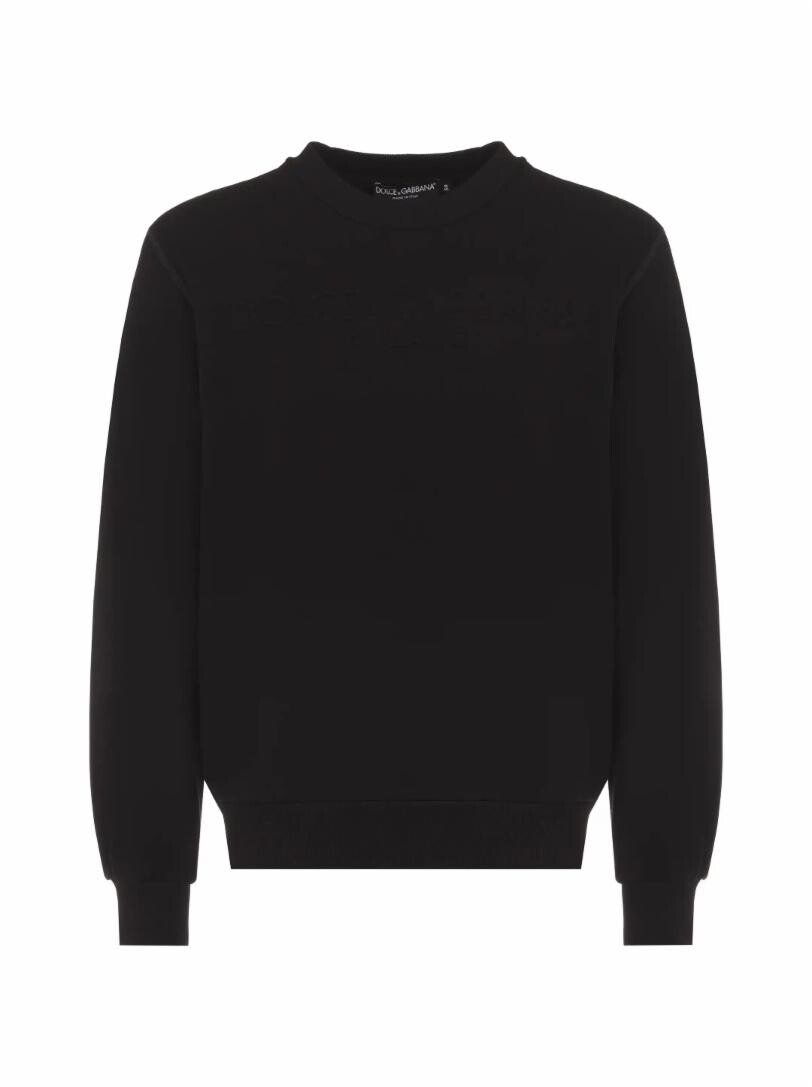 

Хлопковый свитшот с логотипом Dolce&Gabbana, Черный