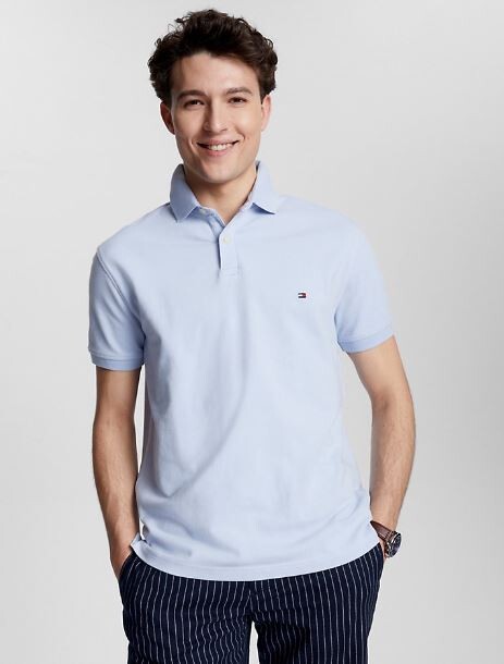 

Футболка-поло Tommy Hilfiger Regular Fit, светло-синий
