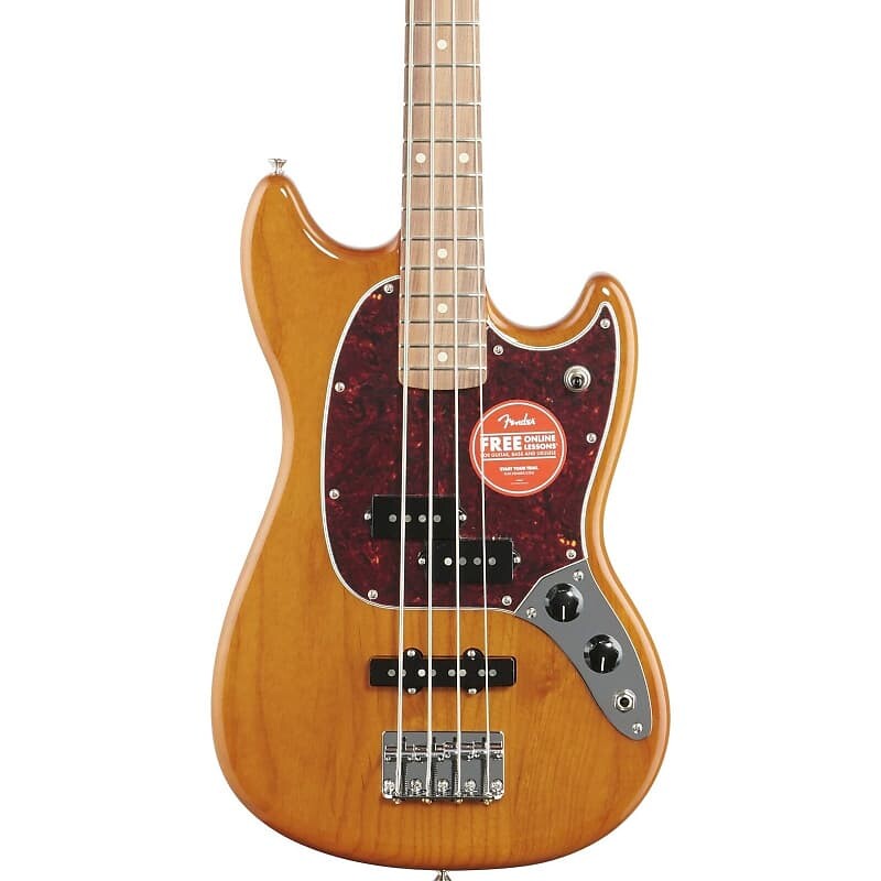 

Бас-гитара Fender Mustang PJ Pau Ferro Electric Bass, Aged Natural 144053528