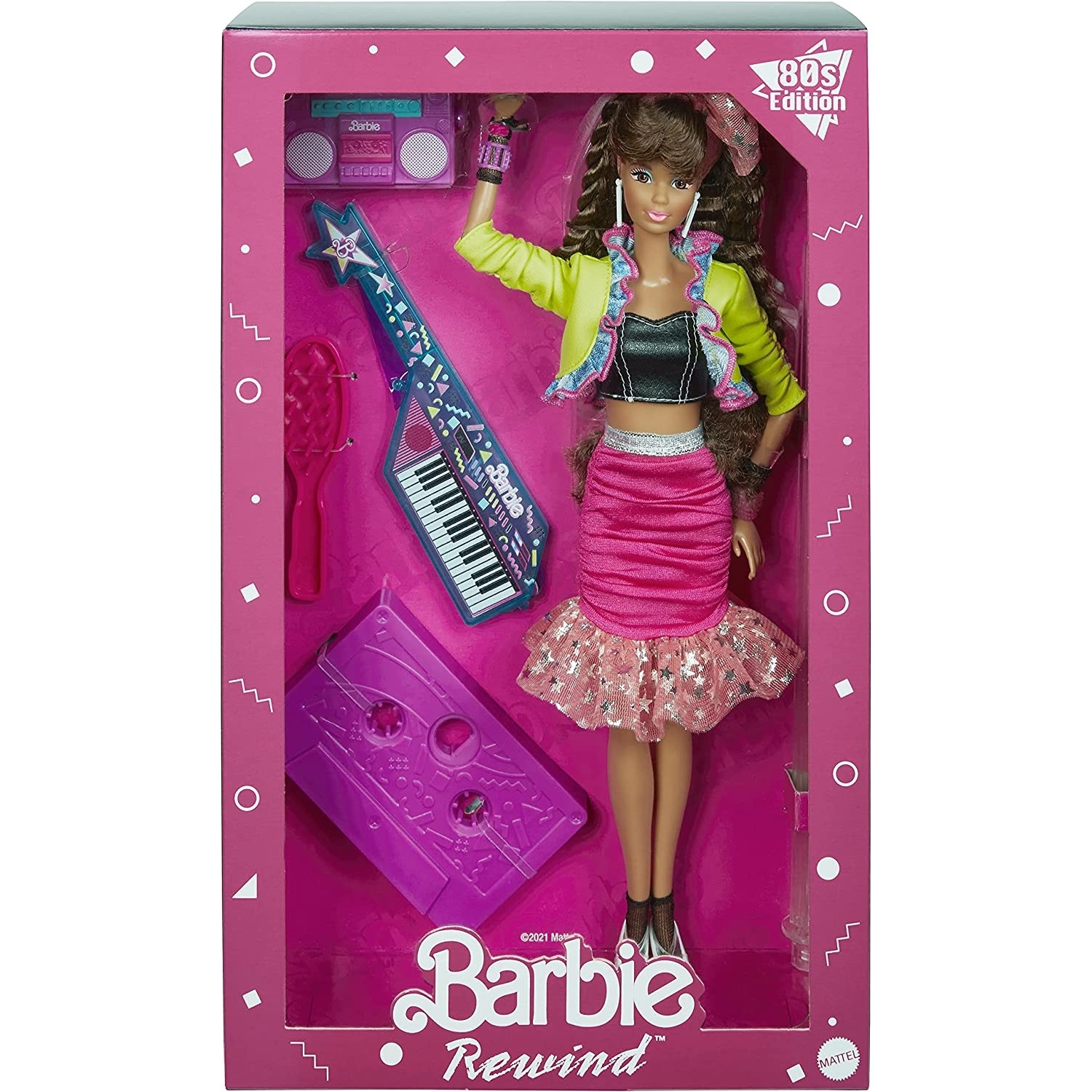 Кукла Barbie певица из 80-х кукла barbie экстра hgp62 брюнетка со светлыми прядями